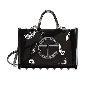 MELISSA x TELFAR - Bolsa Large Jelly Shopper II "Clear Black" -NOVO-