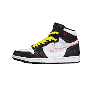 NIKE Air Jordan 1 Retro Defiant White Black Gym Red NOVO Pineapple Co. 100 Autentico Itens Exclusivos e Limitados