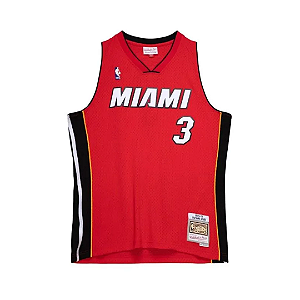 MITCHELL & NESS - Regata Jersey Alternate Swingman Miami Heat 2005-06 Dwyane Wade "Vermelho" -NOVO-