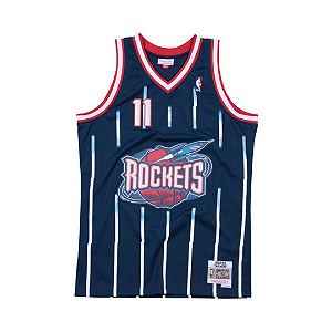 MITCHELL & NESS - Regata Jersey Road Swingman Houston Rockets 2002-03 Yao Ming "Azul Marinho" -NOVO-
