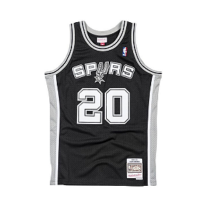 MITCHELL & NESS - Regata Jersey Swingman San Antonio Spurs 2002-03 Manu Ginobili "Preto" -NOVO-