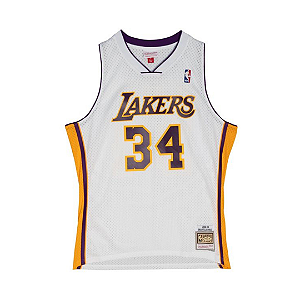 MITCHELL & NESS - Regata Jersey Alternate Los Angeles Lakers 2002-03 Shaquille O'Neal "Branco" -NOVO-