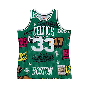 MITCHELL & NESS - Regata Jersey Slap Sticker Boston Celtics 1985-86 Larry Bird "Verde" -NOVO-