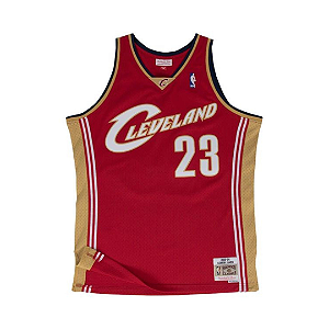MITCHELL & NESS - Regata Jersey Road Cleveland Cavaliers 2003-04 Lebron James "Vermelho" -NOVO-