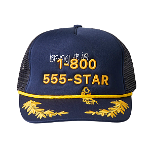 PALY - Boné Trucker 555-Star "Azul Escuro" -NOVO-