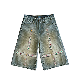 BRAVEST STUDIOS - Bermuda Sapphire Jorts "Denim" -NOVO-