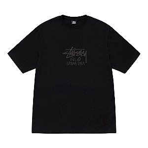 STUSSY - Camiseta Laguna USA Pigment Dyed "Preto" -NOVO-