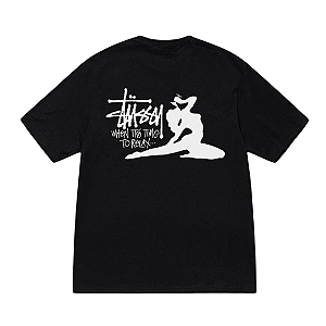 STUSSY - Camiseta Relax "Preto" -NOVO-