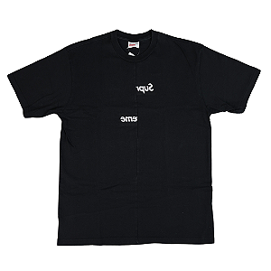 SUPREME x COMME DES GARÇONS - Camiseta Split Box Logo "Preto" -USADO-