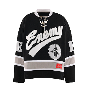 SAINT MXXXXXX x PUBLIC ENEMY - Camisa Jersey Hockey "Preto" -NOVO-