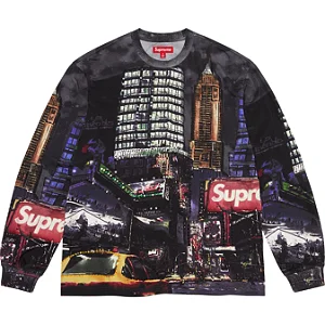 SUPREME - Camiseta Manga Longa Skyline Sequin "Night" -NOVO-