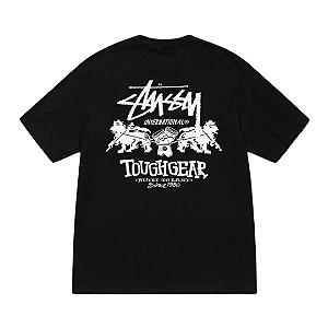 STUSSY - Camiseta Tough Gear International "Preto" -NOVO-