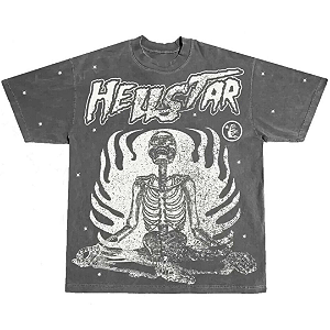 HELLSTAR - Camiseta Inner Peace "Cinza" -NOVO-
