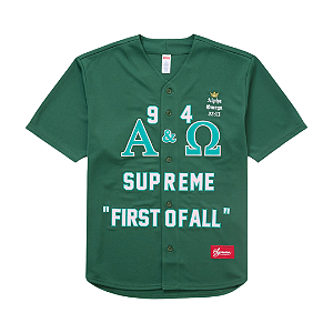 SUPREME - Camiseta Jersey Alpha Omega "Verde" -NOVO-