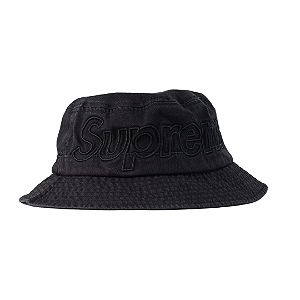 SUPREME - Chapeu Bucket Outline Crusher "Preto" -USADO-