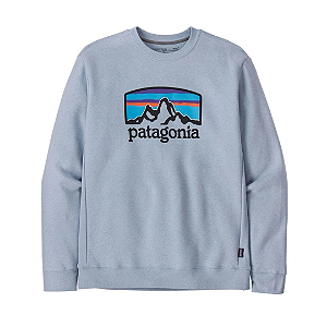 PATAGONIA - Moletom Fitz Roy Horizons Uprisal Crew "Azul" -NOVO-