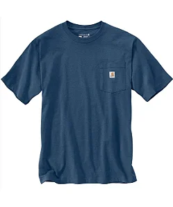 CARHARTT - Camiseta Pocket Loose Fit "Deep Ocean Heather" -NOVO-