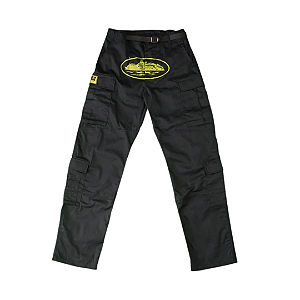 CORTEIZ - Calça Cargo Guerrilaz "Preto/Amarelo" -NOVO-