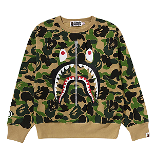 BAPE - Moletom Crewneck ABC Camo Shark "Verde" -NOVO-