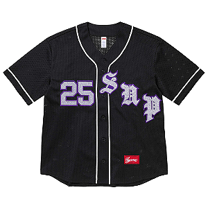 SUPREME - Camisa Jersey Old English Baseball "Preto" -NOVO-