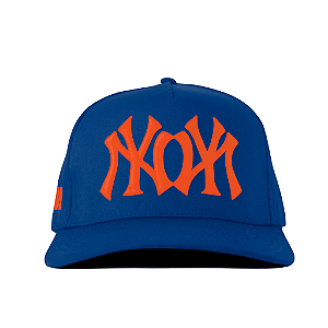 OMA DESIGN STUDIOS - Boné NY NY Curved Brim "Azul/Laranja" -NOVO-