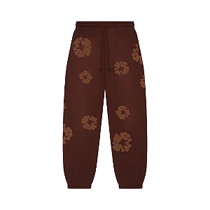 DENIM TEARS - Calça de Moletom Mono Cotton Wreath "Marrom" -NOVO-