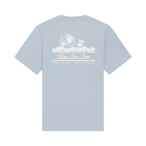 AIMÉ LEON DORE - Camiseta Unisphere "Azul Claro" -NOVO-