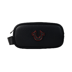 TRUE RELIGION - Necessaire Horseshoe Cosmetic "Preto" -NOVO-
