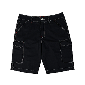 TRUE RELIGION - Bermuda Best Seller Ripstop Cargo "Preto" -NOVO-