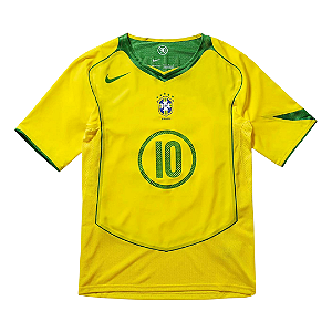 NIKE - Camiseta Jersey Total 90 Brazil Ronaldinho 2004 "Amarelo" -NOVO-
