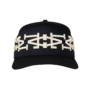 OMA DESIGN STUDIOS - Boné LA LA Crown  "Preto/Creme" -NOVO-