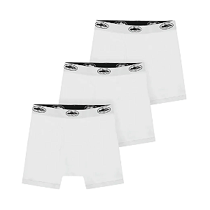 CORTEIZ - Pack C/3 Cueca Boxer Alcatraz "Branco" -NOVO-