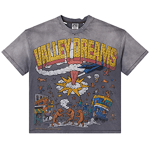 VALE LIVES FOREVER - Camiseta Fadded Chaos Bling "Cinza" -NOVO-