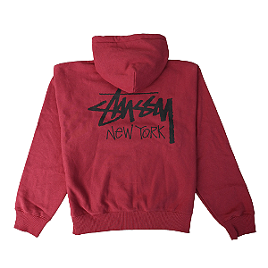 STUSSY - Moletom Stock New York Zip "Vermelho" -NOVO-