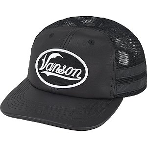 SUPREME x VANSON LEATHERS - Boné 6-Panel Mesh Back "Preto"  -NOVO-