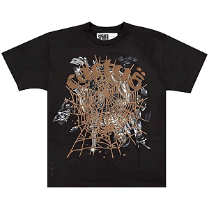 TRAVIS SCOTT x SP5DER - Camiseta Airbush "Preto" -NOVO-