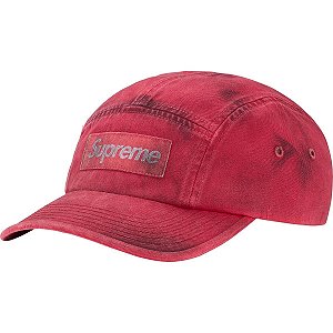 SUPREME - Boné Overdyed Camp FW25 "Vermelho" -NOVO-