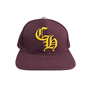 CHROME HEARTS - Boné Baseball "Vinho/Amarelo" -NOVO-