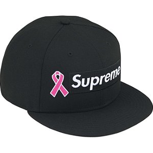 SUPREME x NEW ERA - Boné Breast Cancer Awareness Boxo Logo Fitted "Preto" -NOVO-