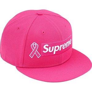 SUPREME x NEW ERA - Boné Breast Cancer Awareness Boxo Logo Fitted "Rosa" -NOVO-
