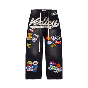 VALE LIVES FOREVER - Calça 1980s Painters "Preto"-NOVO-