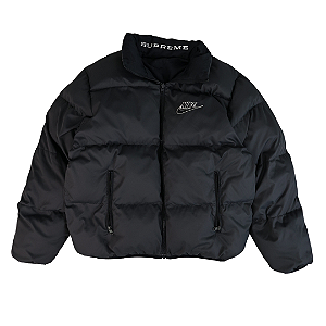 SUPREME x NIKE - Jaqueta Reversible Puffy "Preto" -USADO-