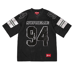 SUPREME - Camiseta Jersey Football Sequin "Preto" -NOVO-