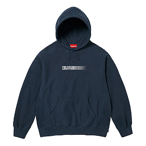 SUPREME x SWAROVSKI - Moletom Motion Logo "Azul Marinho" -NOVO-