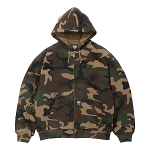 SUPREME x DICKIES - Moletom Quilted Lines Zip Up Camo" -NOVO-