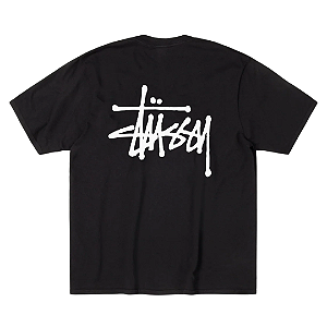 STUSSY - Camiseta Basic Pigment Dyed FW25 "Preto" -NOVO-