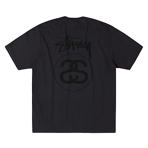 STUSSY - Camiseta Stock Link Pigment Dyed FW25 "Preto" -NOVO-