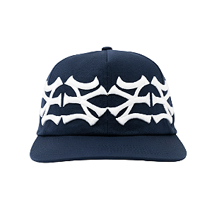 OMA DESIGN STUDIOS - Boné NY NY Crown Curved Brim "Marinho/Branco" -NOVO-