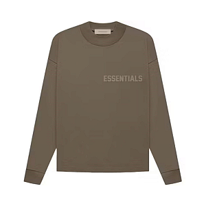 FEAR OF GOD - Camiseta Manga Longa Essentials "Wood" -NOVO-