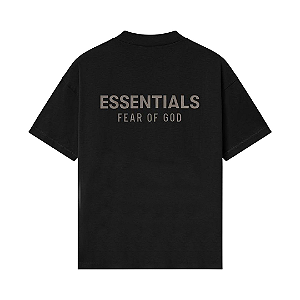 FEAR OF GOD - Camiseta Essentials Classic "Jet Black" -NOVO-
